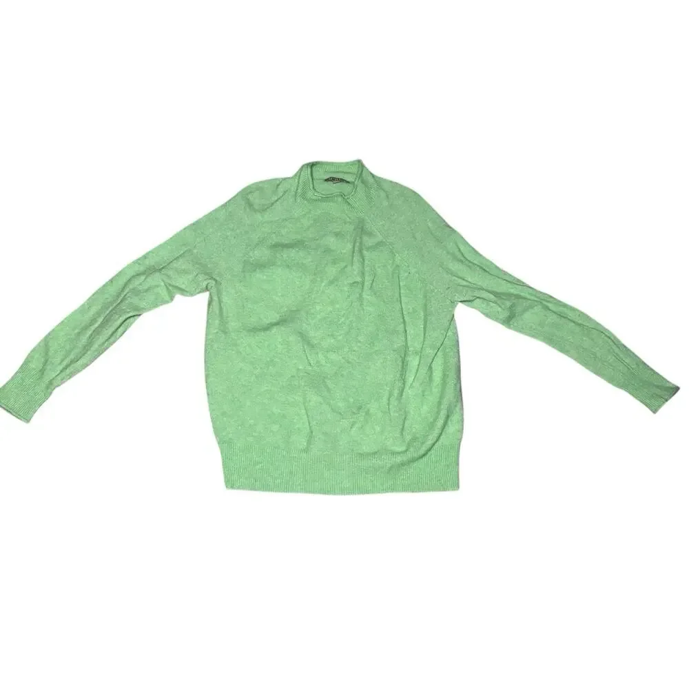J.Crew Green Roll-Neck Supersoft Yarn Sweater Womens Sz Medium Alpaca Blend Knit